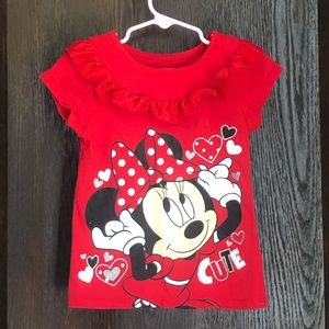 *5/$15* Disney Minnie Mouse Girls’ Ruffle Shirt